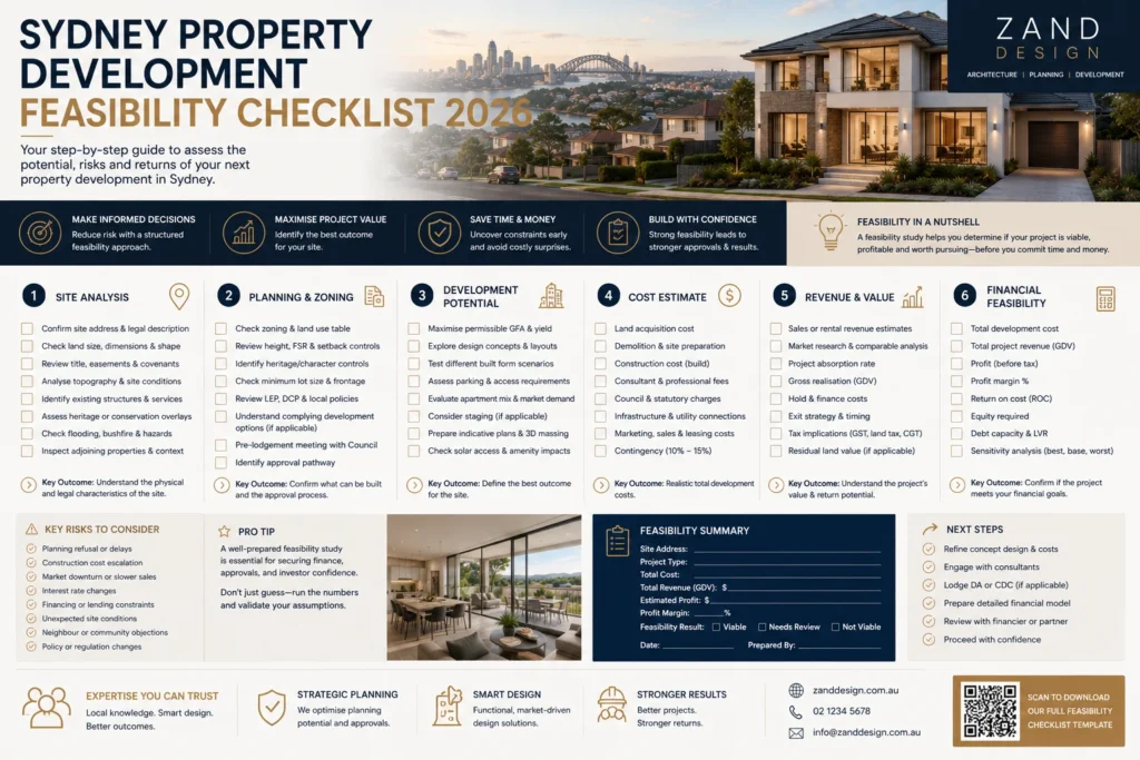 Sydney Property Development Feasibility Checklist 2026