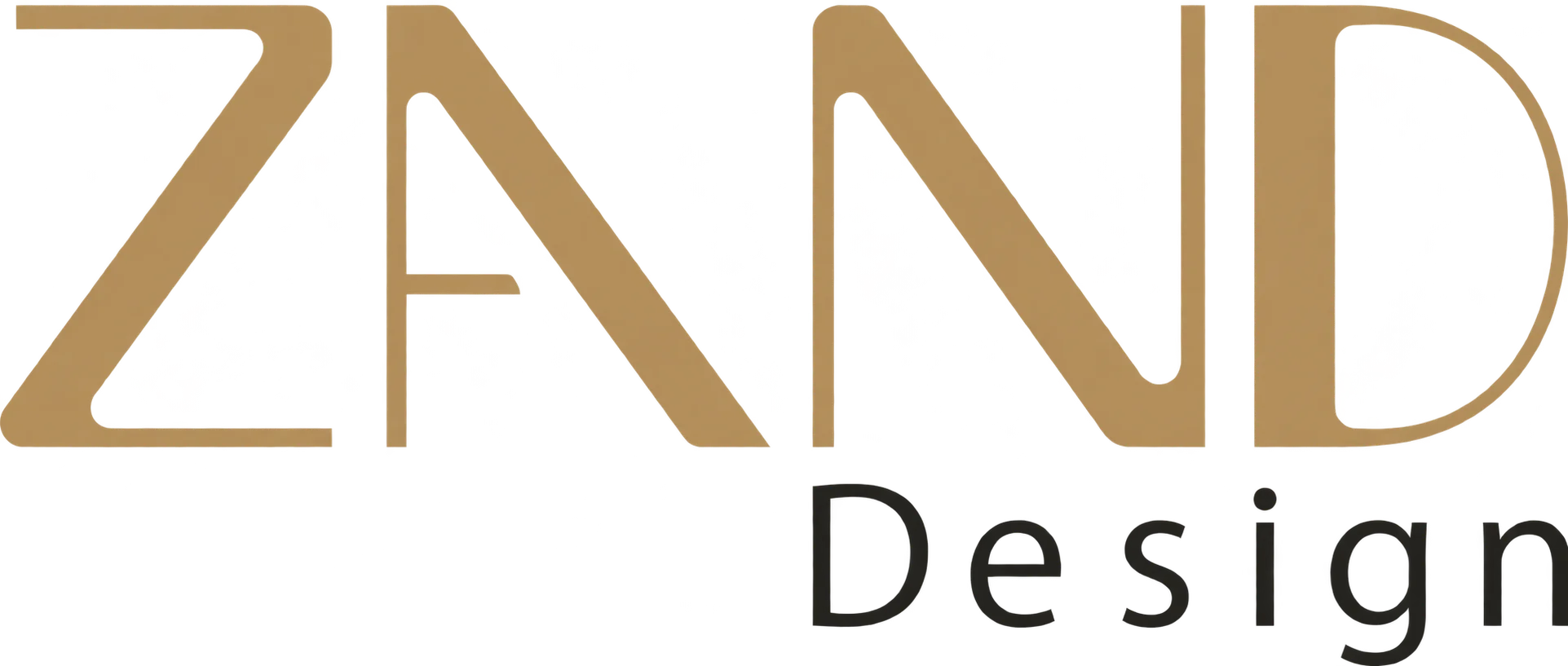 Zand Design Gold and Charcoal Logo